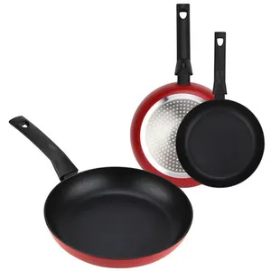 Fagor Set de Poêles à Frire Induction 20-24-28 cm Aluminium 3mm, Antiadhésif sans PFOA,, Nela Rouge, , Rouge pas cher