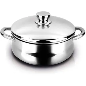 CACEROLA INOX SILVERINOX + TAPA ACERO INOXIDABLE 18/10 FAGOR Ø28x11cm pas cher