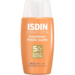 Crème de soleil pour le visage Isdin Fusion Eau magique GLOW SPF 30 50 ml pas cher