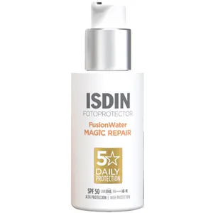 Crème de soleil pour le visage isdin fusion eau magique lueur spf 50 50 ml 