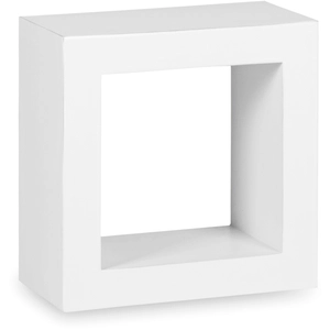 MOYCOR Étagère murale carrée en bois blanc L 40 cm