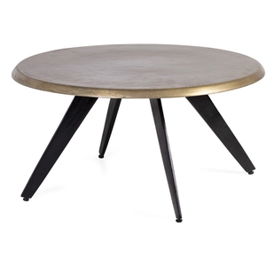 MOYCOR Table basse en aluminium couleur bronze Ø 80 cm pas cher