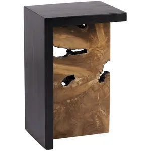 MOYCOR Decoration D ’ Autrefois - Console Bois Noir 30x35x55cm pas cher