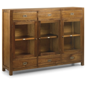 MOYCOR Buffet en bois de mindi marron 6 tiroirs L 160 cm