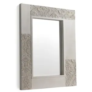 Hanging mirror Alexandra House Living White 80 x 100 x 5 cm