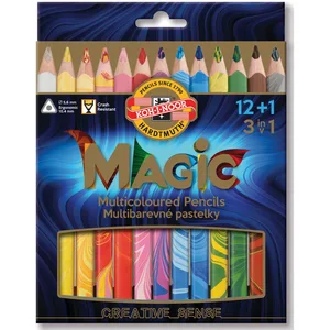Crayon de couleur triangulaire magique Jumbo Koh-I-Noor (paquet de 13) pas cher