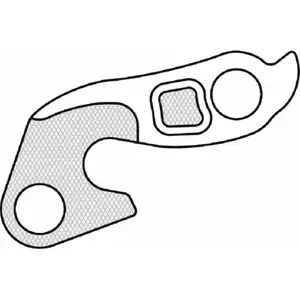 Patte de dérailleur Marwi GH-084 à fixation par l'extérieur avec 1