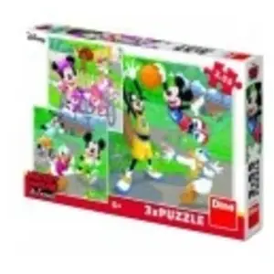 3 Puzzles - Mickey 55 Pièces  Dino pas cher