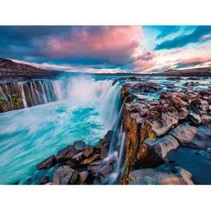 Puzzle 2000 pièces: Cascade de Selfoss