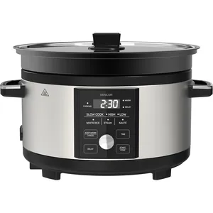 Mijoteuse - SENCOR - SPR 5520SS - 5,5 L - Gris / Noir pas cher