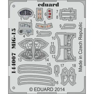 Accessoire Mikoyan MiG-15 (conçu pour être utilisé avec les kits Eduard) ED14407  - Kit de superdétail pour avions Vendu paramazon