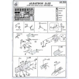 Accessoire Albatros D.III (pour maquettes Eduard)  1/48 ED48263  - Kit de superdétail pour avions Vendu paramazon