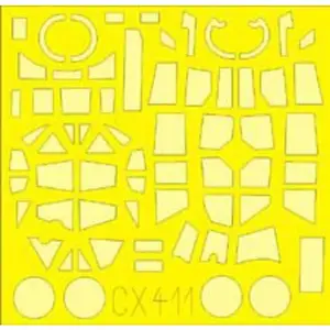 Accessoire Eduard Dornier Do 17Z (conçu pour être utilisé avec les kits Airfix) EDCX411  - Masques de verrières maquettes avions 