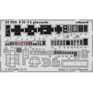 Accessoire Eduard Vought F4U-pancartes 1A Corsair (conçus pour être utilisés avec les kits Tamiya) ED32829  - Kit de superdétail pour avions Vendu paramazon