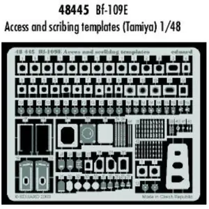Accessoire Eduard Messerschmitt Bf 109E - gabarits pour graver (pour maquettes Tamiya)  1/48 ED48445  - Kit de superdétail pour avions Vendu paramazon