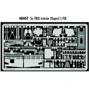Accessoire Eduard intérieur de Sukhoi Su-7BKL (pour maquettes Kopro/KP)  1/48 ED48407  - Kit de superdétail pour avions Vendu paramazon