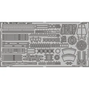 Accessoire Extérieur de Mikoyan MiG-21MF (pour les maquettes Eduard)  1/48 EDUA48702  - Kit de superdétail pour avions 