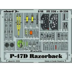 Comparateur de prix : P-47d Razorback Für Tamiya Bausatz- 1:48e - Eduard Accessories