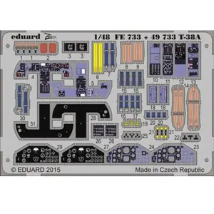 Accessoire Eduard Northrop T-38A Talon intérieur (conçu pour être utilisé avec les kits de Wolfpack) ensembles 'Zoom' sont des versions simplifiée  1/