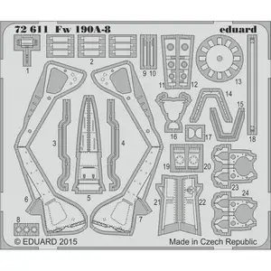 Accessoire Eduard Fw 190a-8 1/72 1/72Edua72611 - Kit de superdétail pour avions Vendu paramazon