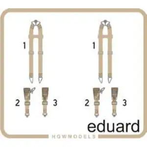 Accessoire Eduard Seatbelts Luftwaffe WWII bombardiers Superfabric 1/72ED73032  - Kit de superdétail pour avions Vendu paramazon