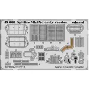 Accessoire Supermarine Spitfire MkIXc early versiondesigned to be used with Eduard kits  1/48 EDUA49660  - Kit de superdétail pour avions 