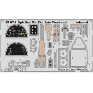 Maquette Eduard spitfire mk.ixc late we 1/48 - Maquette d'avion - EDUA49674 pas cher