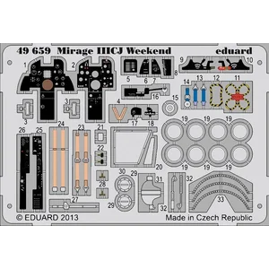 (EDP49659) - Eduard Photoetch 1:48 - Mirage IIICJ (Weekend) pas cher