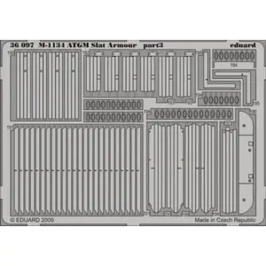 Accessoire Eduard M1134 ATGM Slat armour (blindage anti-roquette) (pour maquettes AFV Club)   1/35 EDUA36097  - Kits de superdétail pour véhicules milVendu paramazon