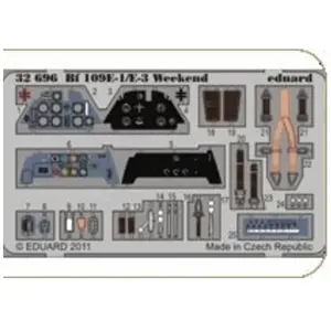 Accessoire Messerschmitt Bf 109E-1/Messerschmitt Bf 109E-3 Weekend (pour les maquettes Eduard) 1/32ED32696  - Kit de superdétail pour avions Vendu paramazon