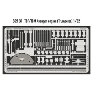 Accessoire Eduard moteur de Grumman TBF-1/Grumman TBM-3 Avenger (pour maquettes Trumpeter)  1/32ED32131  - Kit de superdétail pour avions 