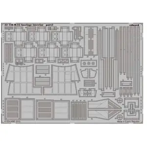 Accessoire Eduard North-American B-25J Mitchell fuselage intérieur (conçu pour les maquettes Hong Kong Models)  1/32EDUA32756  - Kit de superdétail poVendu paramazon
