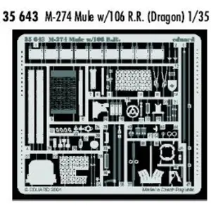 Accessoire Eduard M274 Mule avec 106 RR (pour maquettes Dragon)  1/35 ED35643  - Kits de superdétail pour véhicules militaires Vendu paramazon