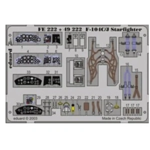 MAQUETTE F 104 C/J STARFIGHT.HASEGA/48 EDUARD FE222
