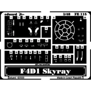 Accessoire Eduard Douglas F4D Skyray (pour maquettes Tamiya) Ce coffret Zoom est une version simplifiée des jeux standard et inclut seulement quel  1/