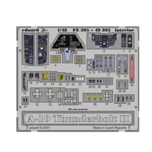 Comparateur de prix : MAQUETTE A10 THUNDERBOLT II INT.HB1/48 EDUARD FE395
