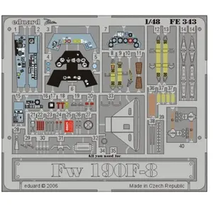 Comparateur de prix : MAQUETTE FW 190F-8 TAMIYA 1/48 EDUARD FE343