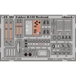 Accessoire Fokker D.VII - pièces pré-peintes en couleur (pour maquettes Eduard Weekend) Ce coffret Zoom est une version simplifiée des jeux 1/48 EDFE pas cher