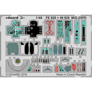 Accessoire Eduard Mikoyan MiG-25PD (designed to be used with ICM kits)  1/48 EDFE928  - Kit de superdétail pour avions Vendu paramazon
