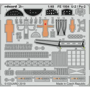 Accessoire Eduard Polikarpov U-2 / Po-2 (conçu pour être utilisé avec les kits ICM)  1/48 EduaFE1004  - Kit de superdétail pour avions 