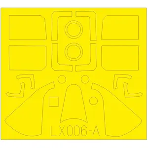 Accessoire Eduard Grumman F6F-5 Hellcat TFace (conçu pour être utilisé avec les kits Airfix) 1/24EduaLX006  - Masques de verrières maquettes avions Vendu paramazon