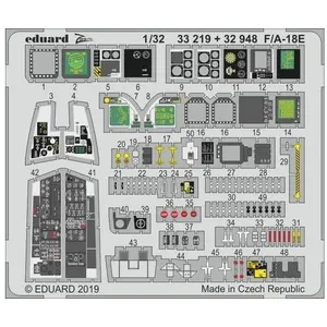 F/a-18e Interior For Revell - 1:32e - Eduard Accessories pas cher