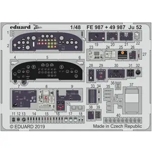 Accessoire Eduard Ju 52 1/48  1/48 Eduafe987  - Kit de superdétail pour avions 
