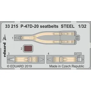 Comparateur de prix : P-47d-20 Seatbelts Steel For Trumpeter - 1:32e - Eduard Accessories