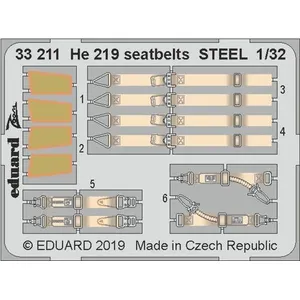 Comparateur de prix : He 219 Seatbelts Steel For Revell - 1:32e - Eduard Accessories