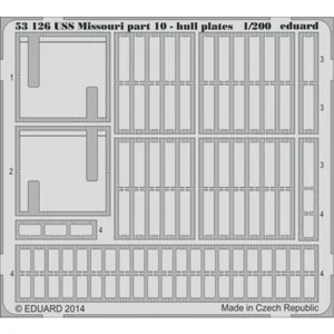 Maquette Eduard uss missouri p.10 hull p1/200  1/200  - Maquette d'avion  - EDUA53126  pas cher