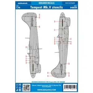 Décal Pochoirs Hawker Tempest Mk.V (conçus pour être utilisés avec les kits Eduard) 1/72EDD48030  - Décalcomanies pour avions militaires Vendu paramazon