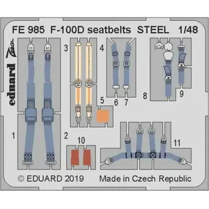 Accessoire Eduard Ceintures de sécurité nord-américaines F-100D Super Saber STEEL STEEL (conçu pour être utilisé avec les kits Trumpeter)  1/48 EduaFE