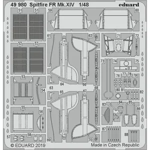 Spitfire Fr Mk.xiv For Airfix - 1:48e - Eduard Accessories pas cher