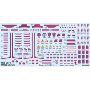 Décal Messerschmitt Bf 109G-5 / Bf 109G-6 pochoirs (conçu pour être utilisé avec les kits Eduard)  1/48 EDD48025  - Décalcomanies pour avions militairVendu paramazon